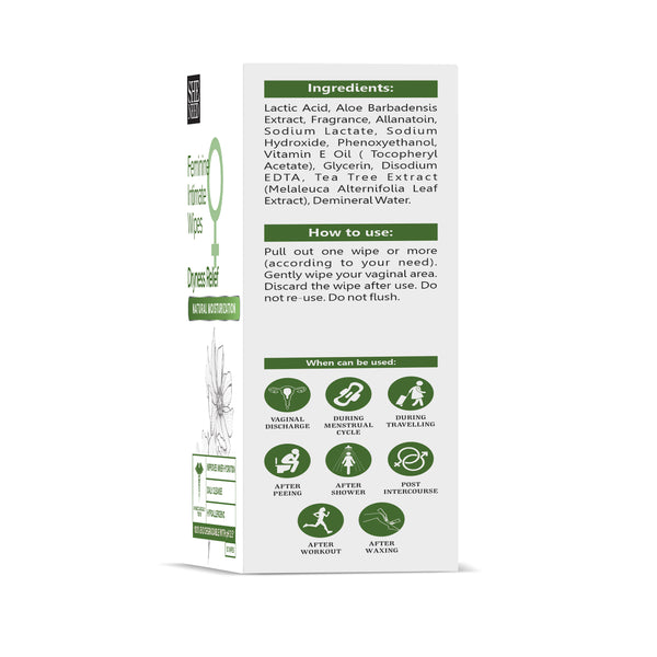 SheNeed Intimate Wipes for dryness relief, Reduces Flaky Skin, Improves Hydration & Increases Softness 10 N (Pack Of 2)