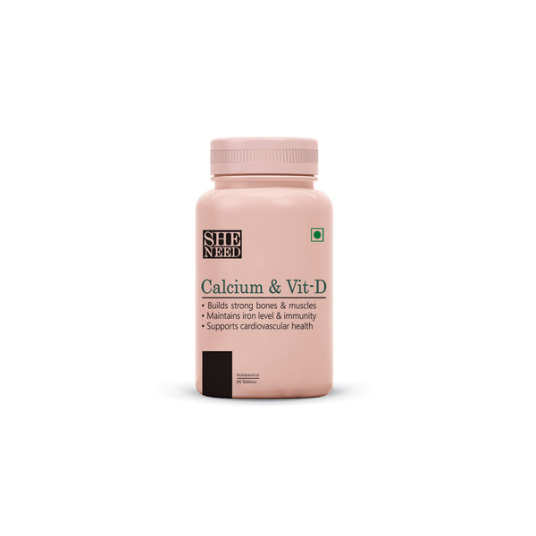 SheNeed Calcium and Vit-D Supplement-60 capsules