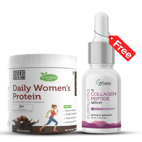 SheNeed Plant Based Daily Women’s Protein Drink with 21+ Nutrients for Women with Sitawar, Turmeric and Iron, Calcium For Hormone Balance, Bone, Hair And Skin & Muscle-300gm