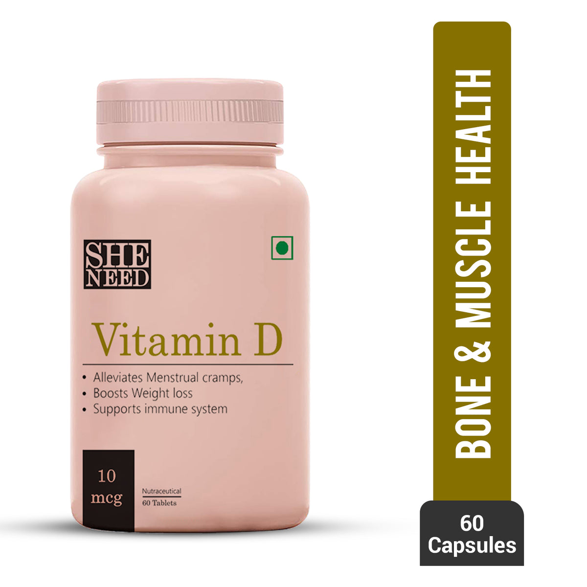 SheNeed Vitamin D3 Supplement 10 mcg For Women Helps in