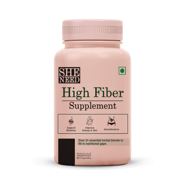 Sheneed High Fiber Supplement - supports normal detoxification for digestion, immunity, and overall health  Weight Management & Better Digestive Health - 60 Capsules
