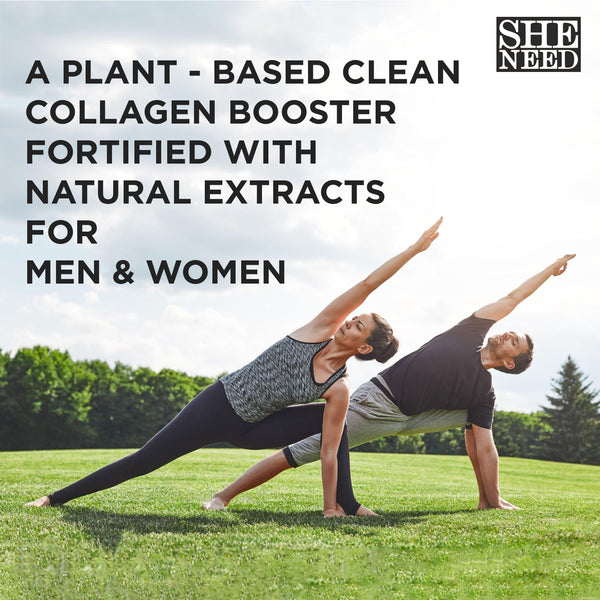 SheNeed Collagen Booster with Hydrolysed Collagen for Men & Women – 60 Capsules (Pack of 2)