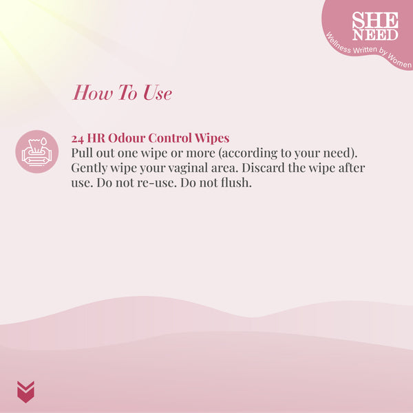 SHENEED Feminine Intimate 24hr Odour control wipes 10N |Rescue from leakage & UTI| Refreshing Cleansing |pH Balance |Natural & Vegan | Paraben & Sulphate Free|clinically proven| Gynac approved | Travel Friendly