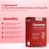 Liposomal Vitamin B12 500 mcg with Methyl Folate 400 mcg & Vitamin B6 – Advanced Liposomal Technology for Superior Absorption – Supports Energy, Brain & Nerve Health, Immunity & Red Blood Cell Formation – For Men & Women – 30 Tablets