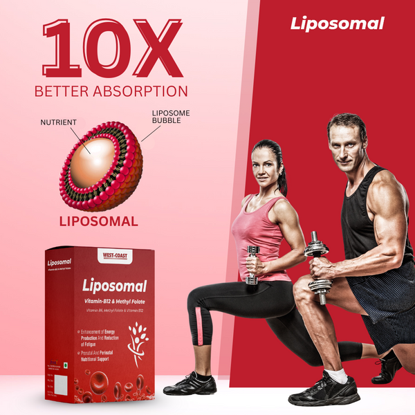 Liposomal Vitamin B12 500 mcg with Methyl Folate 400 mcg & Vitamin B6 – Advanced Liposomal Technology for Superior Absorption – Supports Energy, Brain & Nerve Health, Immunity & Red Blood Cell Formation – For Men & Women – 30 Tablets