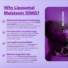 Liposomal Melatonin Max Strength 10mg – High Potency Sleep Support – Deep & Restful Sleep Aid – Reduces Sleep Latency – Jet Lag Relief – Non-Habit Forming – For Men & Women – 30 Tablets
