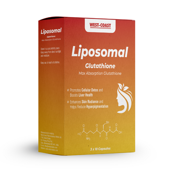Liposomal Glutathione 500 mg – Max Absorption Supplement with 16X Bioavailability – Skin Brightening, Antioxidant, Liver Detox, Immunity & Anti-Aging Support for Men & Women – 30 Capsules