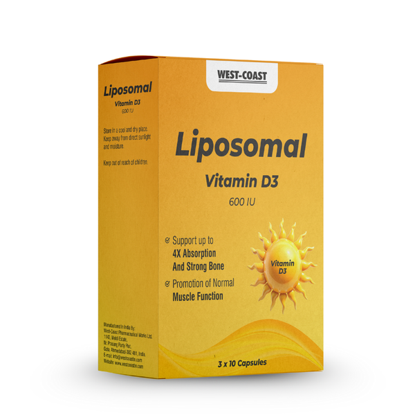Liposomal Vitamin D3 600 IU – 30 Capsules – High Absorption Supplement for Bone Strength, Immunity & Mood – Advanced Liposomal Technology for Superior Bioavailability – 100% Vegan, Easy to Swallow, Gentle on Stomach