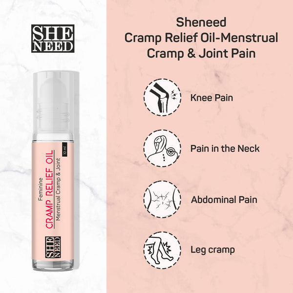 Sheneed Period Relief combo Sheneed Period nutrition drink 300gm & Sheneed cramp relief oil 10ml |relief from cramps| bloating |mood swings| energy booster|with 24+ key vitamins & minerals & eucalyptus oil| 100% natural| 0 sugar| 0 gluten