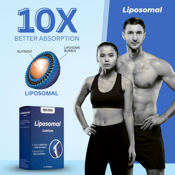 Liposomal Calcium 1300mg Supplement – 30 Tablets | 99% Stabilized Liposome Calcium | High Absorption | Bone, Joint, Muscle & Heart Support | For Men & Women | Non-GMO