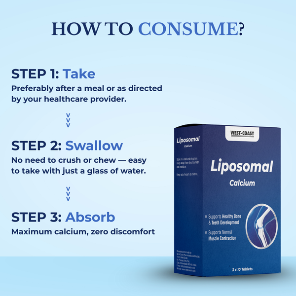 Liposomal Calcium 1300mg Supplement – 30 Tablets | 99% Stabilized Liposome Calcium | High Absorption | Bone, Joint, Muscle & Heart Support | For Men & Women | Non-GMO