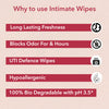 SheNeed Feminine Intimate Wipes 100% Biodegradable, Ph Balanced, Uti Protected Wipes for Women, With Chamomile Flower Extract & Vitamin E Oil 10 Wipes