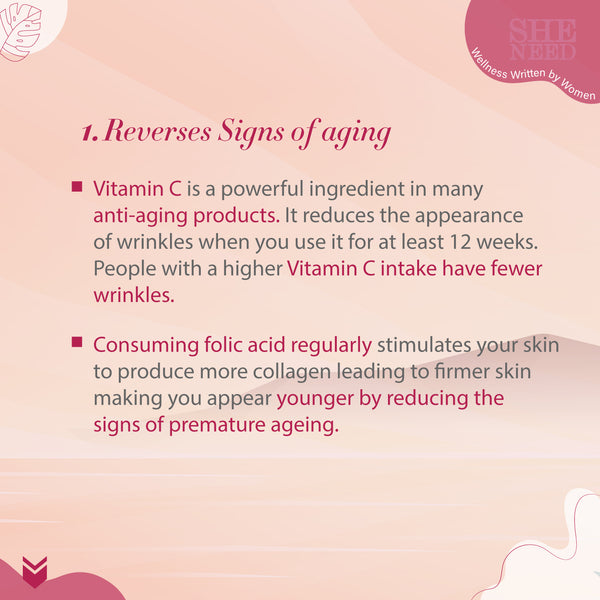 SheNeed Plant Based Collagen Builder Powder with Advanced Anti-Aging Formula & 8+ Nutrients - 300gm