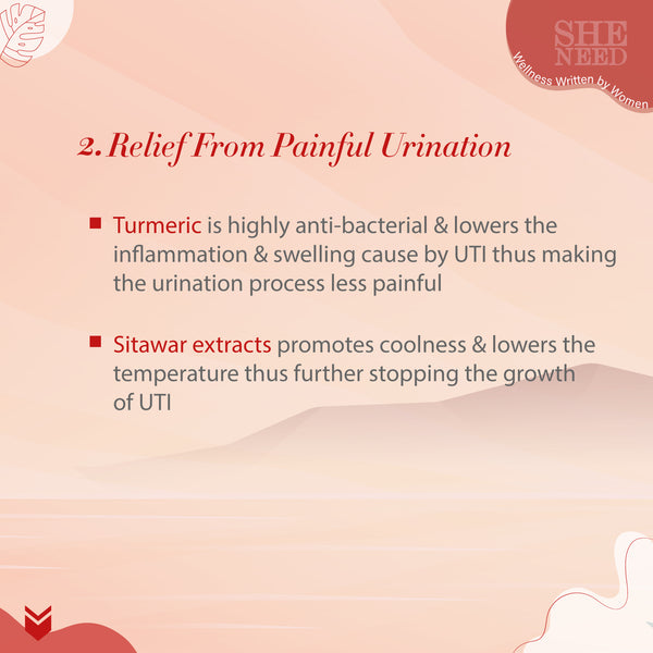 SheNeed Plant Based UTI Relief Drink For Women with Cranberry, Ashwagandha, Chamomile for UTI, Balance Ph, Soothes Pain & Bacterial Infection - 300gm