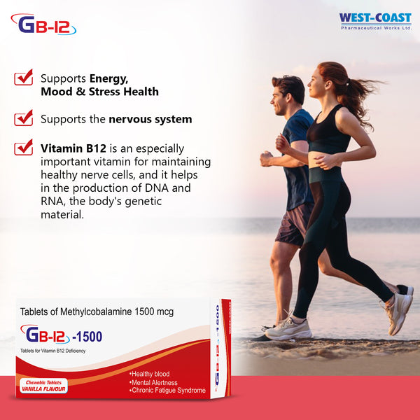 Westcoast GB-12 Tablets for Vitamin B12 Deficiency- 3x10 Tablets