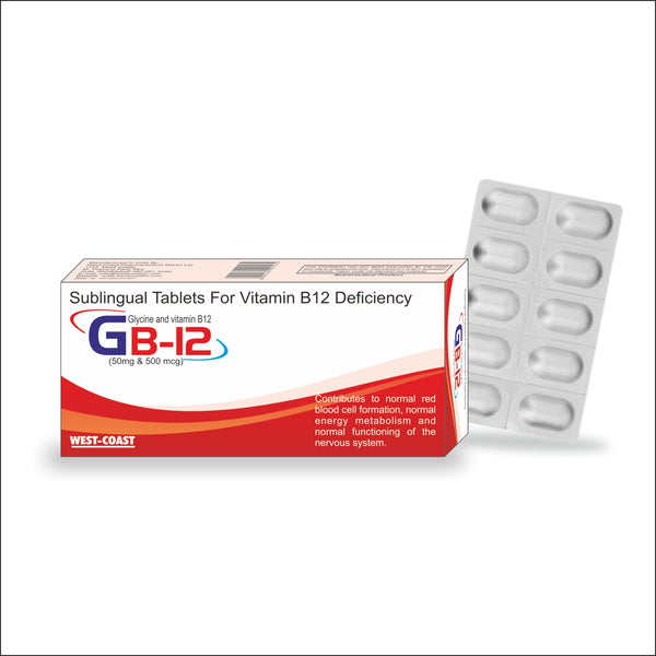 Westcoast GB-12 Tablets for Vitamin B12 Deficiency- 3x10 Tablets