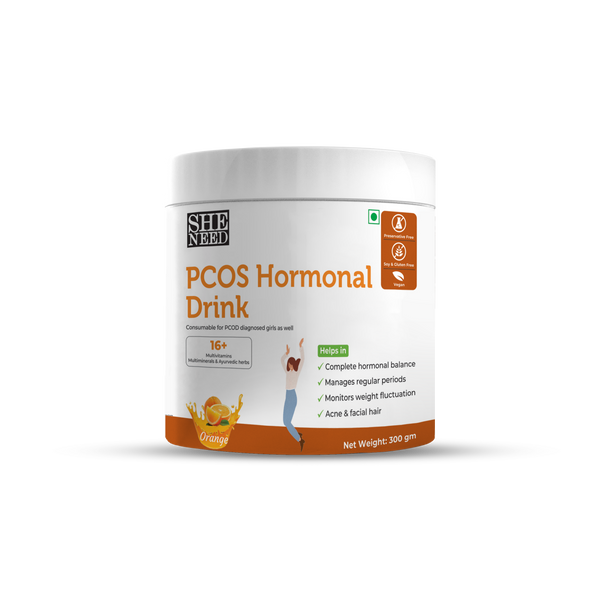 SheNeed Plant Based PCOS Hormonal Drink For Women With Beet Root Extract, Cranberry Extract, Ashwagandha For Hormonal, Period Cycle & Weight Balance For PCOD- 300gm