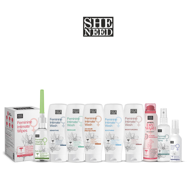 SheNeed Feminine Intimate Spray For Bikini Area, Protection from UTI, Calms Rashes, Fungal Infections & Coolness  with Aloe Vera & Menthol 100ml